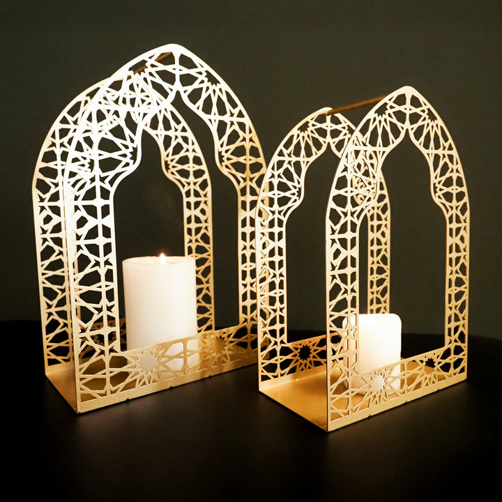 Metal Islamic Candle Holder Set of 2 - WAMH168