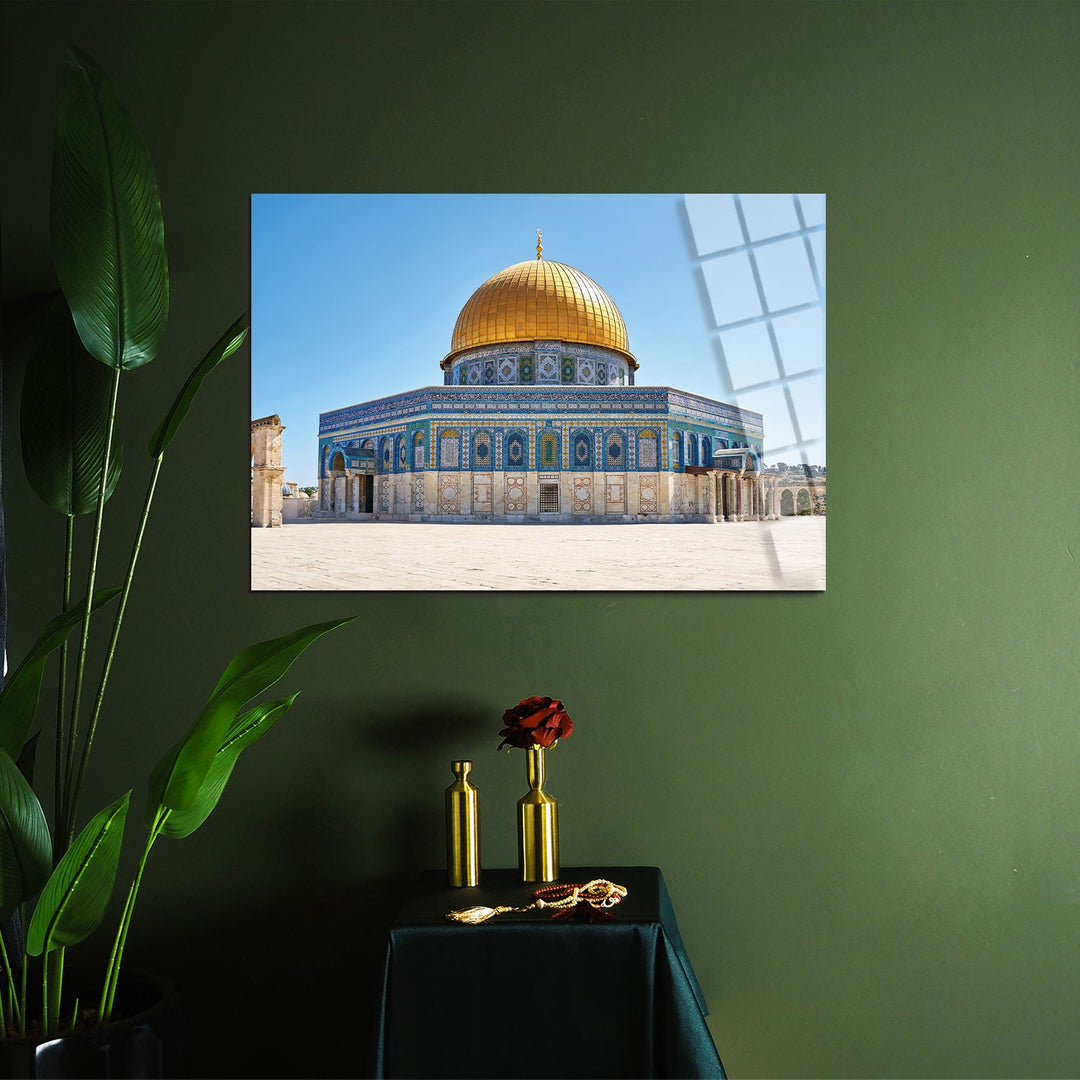 Al Aqsa Mosque Glass Islamic Wall Art - WTC056