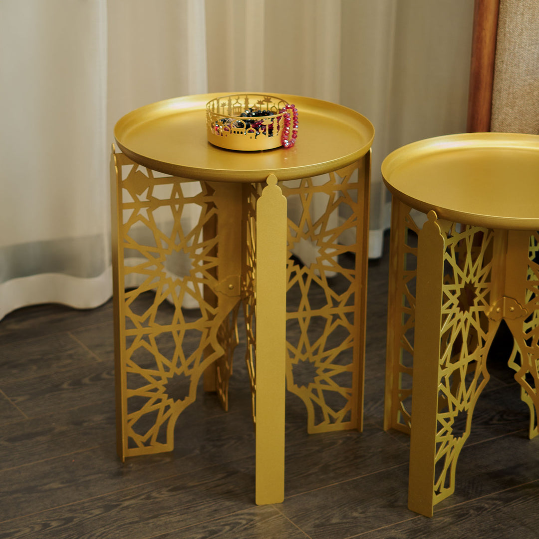 Emas L Metal Islamic Side Table - WAMZ013